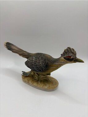 Lefton Ring Tailed Pheasant Roadrunner Bird Ceramic Figurine